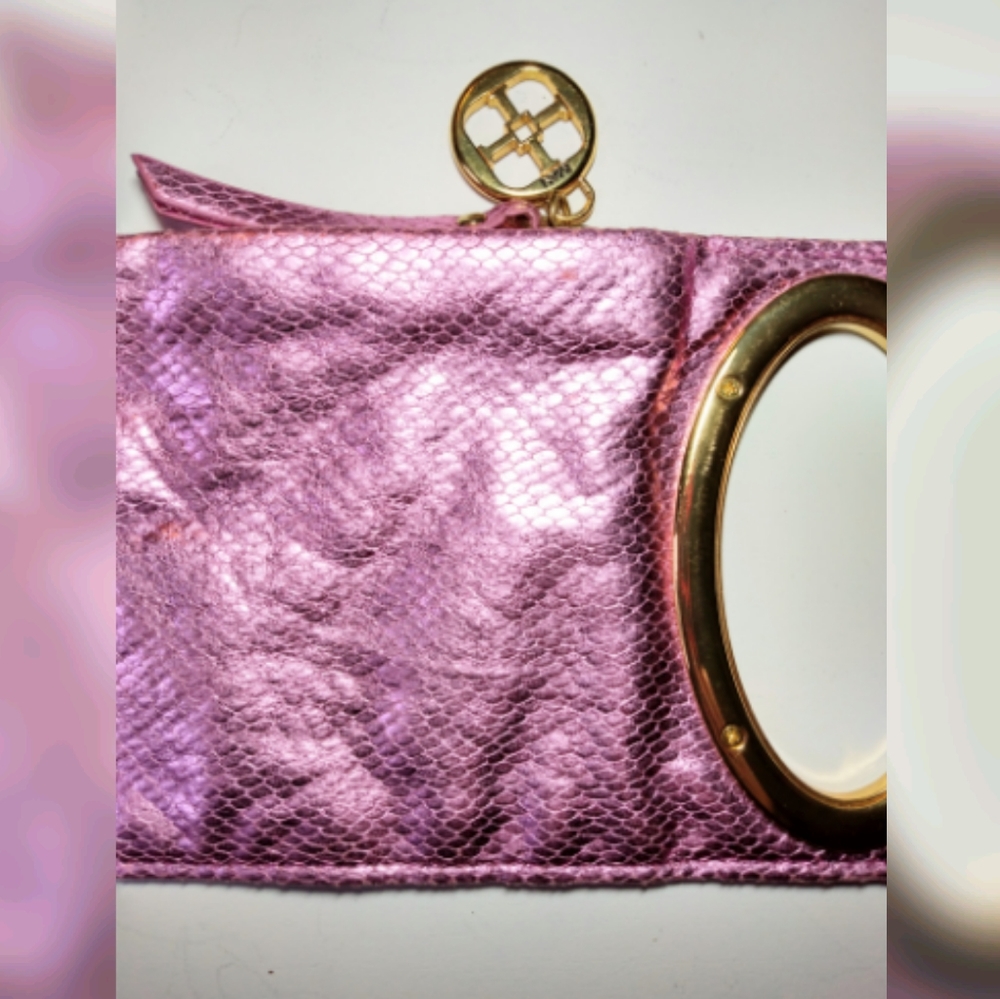 Minimal Statement Wristlet With Metal Handle - image 4